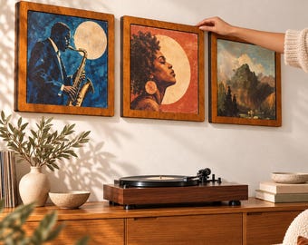 Records organization, Vinyl record holder, Wood frame, Vinyl display