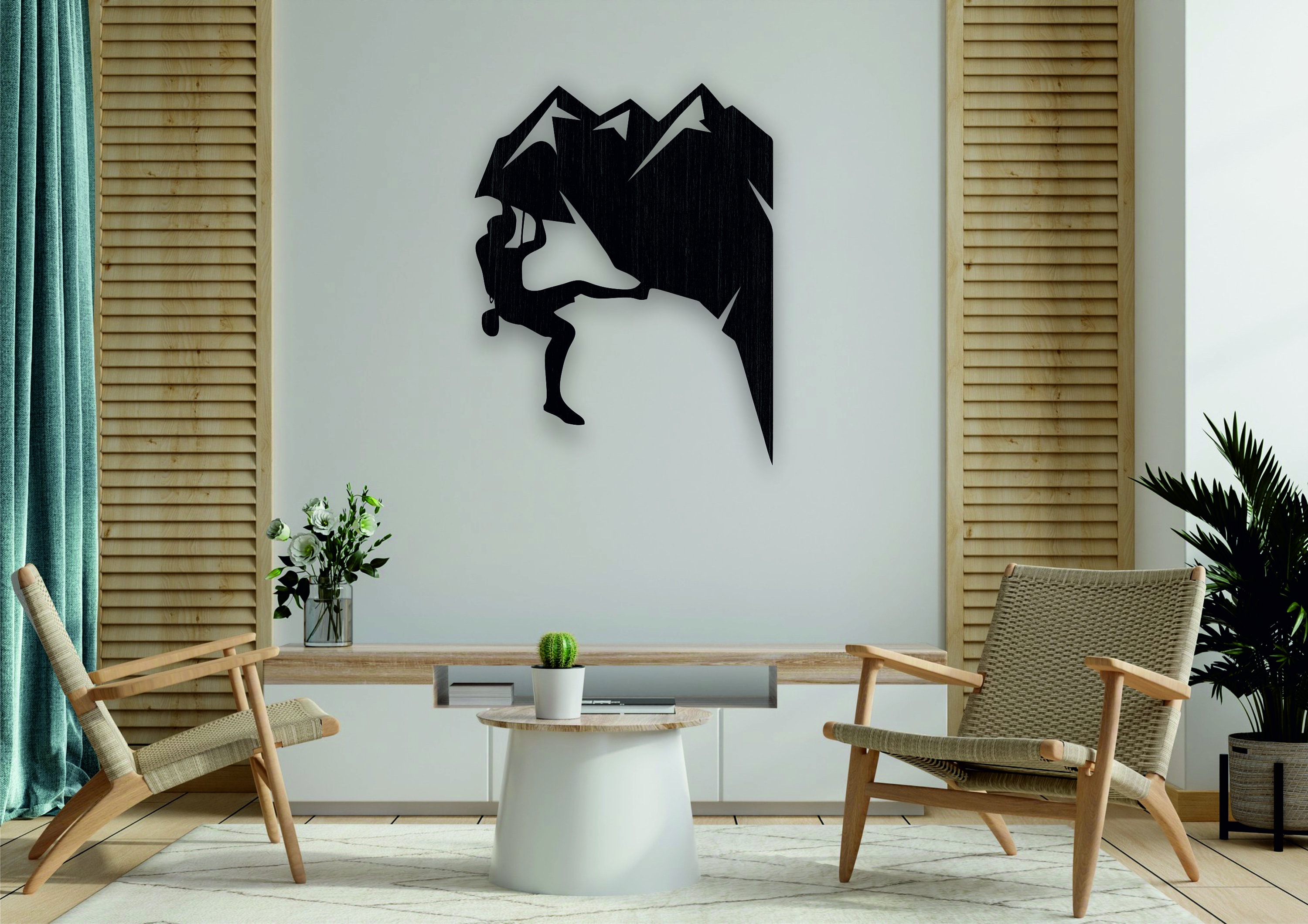 Rock Climber Wood Wall Art Climbing Wall Decor Adventure Etsy