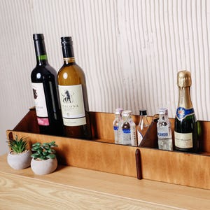 Home bar shelf, Wine bottle wall rack, Whiskey wall storage, Floating Alcohol Bottles shelve, Whiskey bar display, Liquor shelf