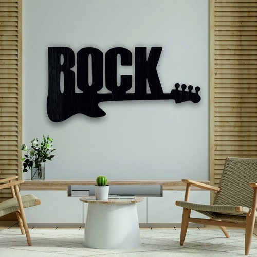 Rock 'n' Roll Hand Wall Art Home Decor Etsy
