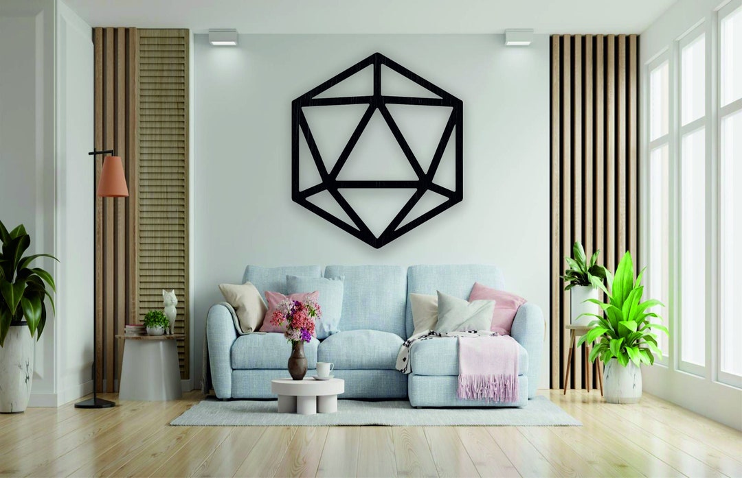 Cubic Wall Art Wood, Wooden Cube Wall Decor, Geometric Wood Wall Art