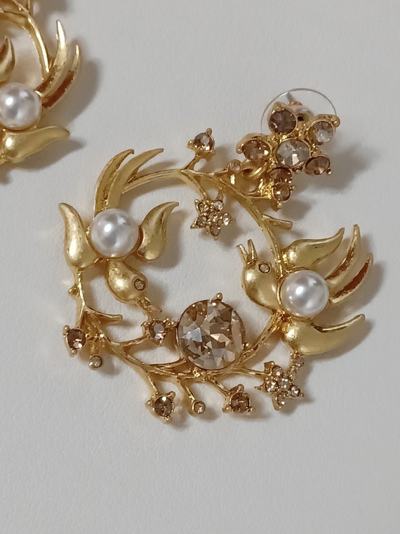 Oscar de la Renta- “Birds” earrings with beautifu… - image 4