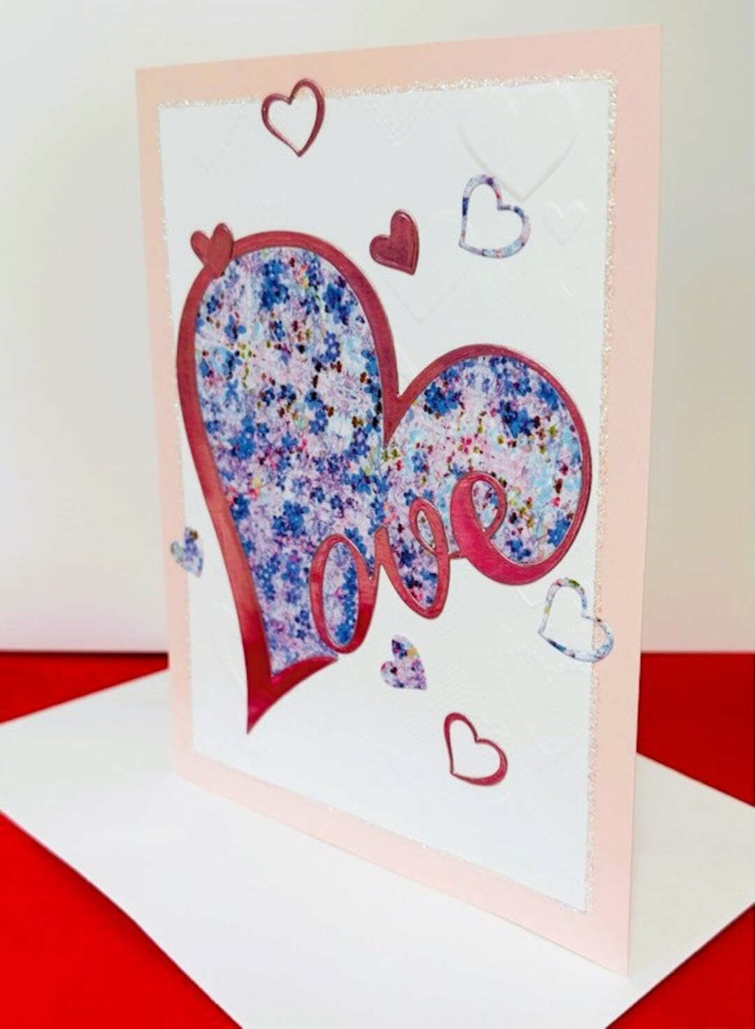 Floral Heart Valentine Card - Etsy