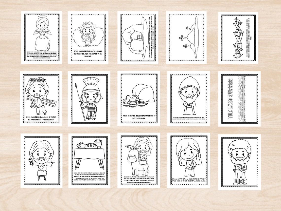 New Testament Coloring Pages for Kids. Bible Themed Worksheets for Kids ...