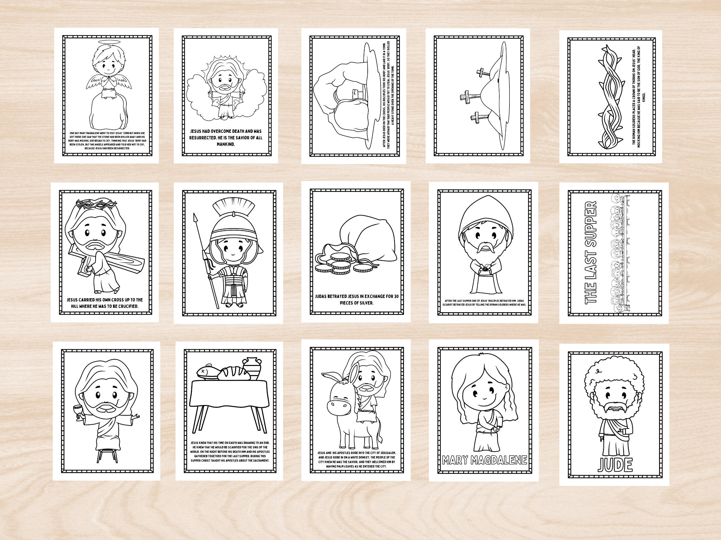 New Testament Coloring Pages for Kids. Bible Themed Worksheets for Kids ...