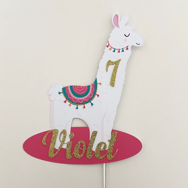 Personalised Llama / Alpaca cake topper