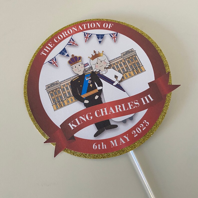 King Charles III Coronation Cake Topper Etsy UK