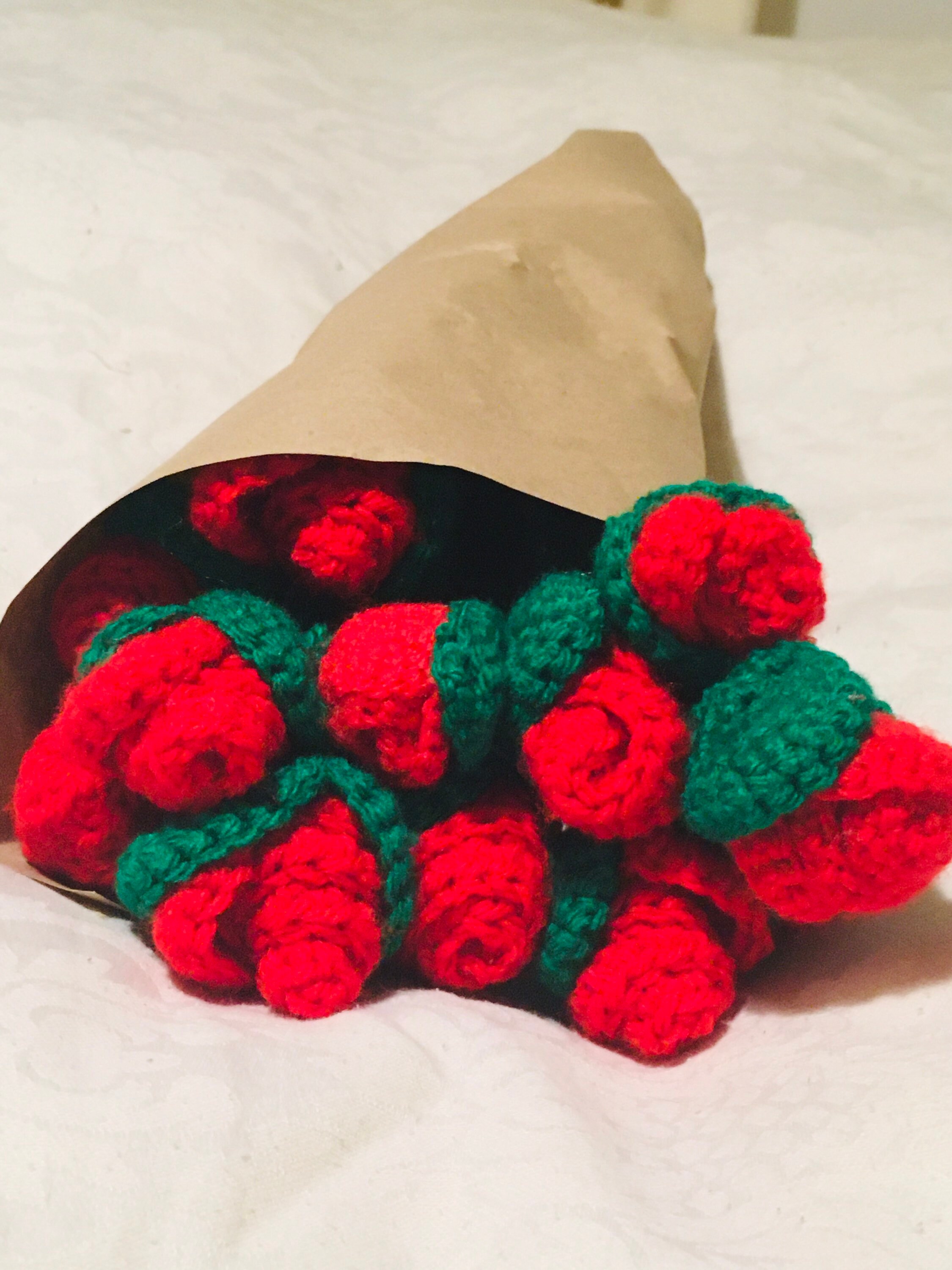 Single Red Rose Crochet Flower Gift for Girlfriendapology Etsy