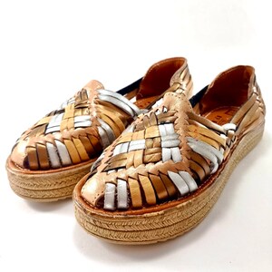 Mexican huarache sandal. Artisanal shoes. Traditional Mexican Leather flats. Boho sandals. Mexican Leather shoes. Huarache de piel image 5
