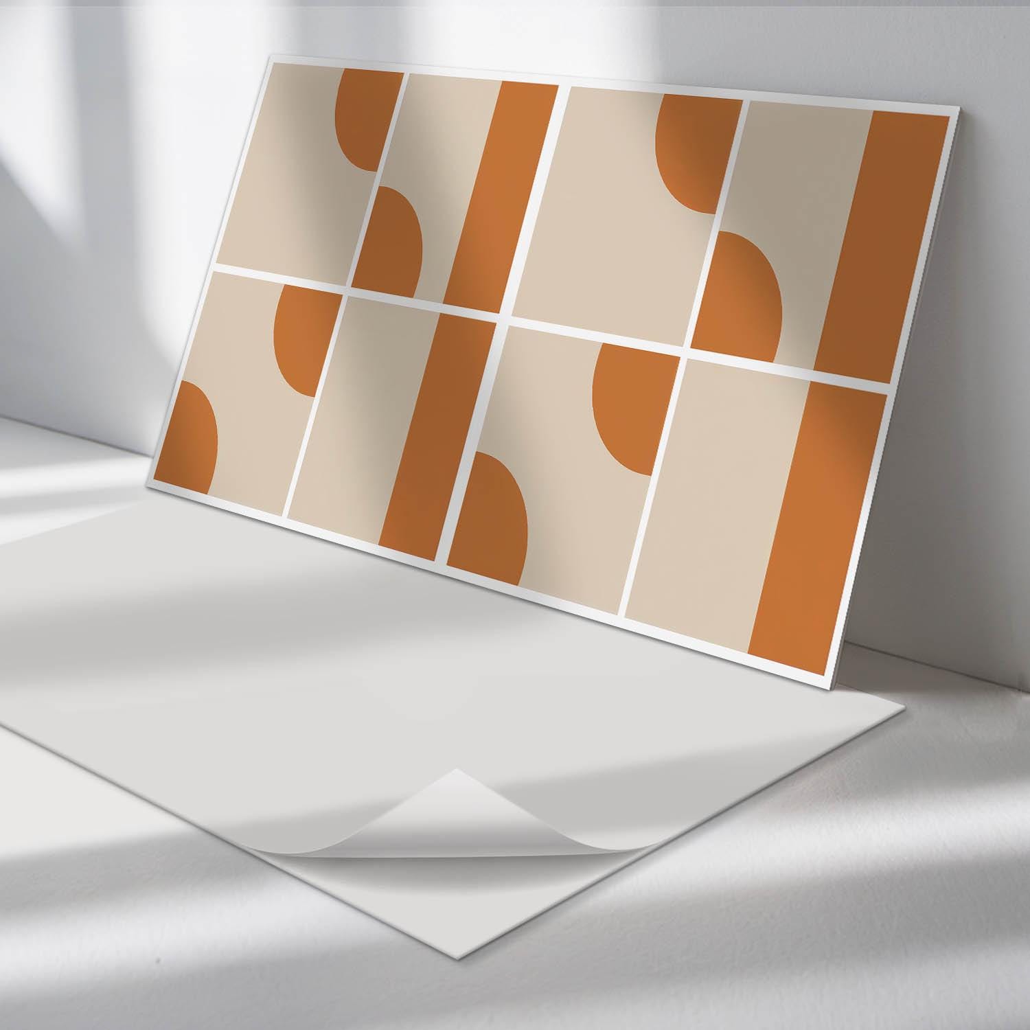 Sticker Decorative Panel Abstract Geometric Shapes Panel Stickers, Orange Peel and Stick Panels ...