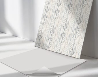 Azulejos de pared de PVC con diseño de hojas en rombos, adhesivos beige para azulejos, azulejos autoadhesivos, adhesivos texturizados para azulejos, adhesivos para azulejos de pared