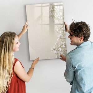 Delicate Flowers Magnetic Board, To Do List For Wall, Beige Message Board, Wall Organizer Flowers and plants, Marker + Sponge