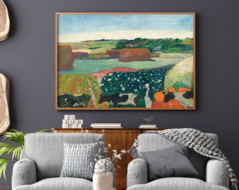 Almiares de Paul Gauguin n.º 166 Reproducciones, Obra maestra clásica, Impresiones retro, Verde, Colorido, Pintura antigua, Póster retro