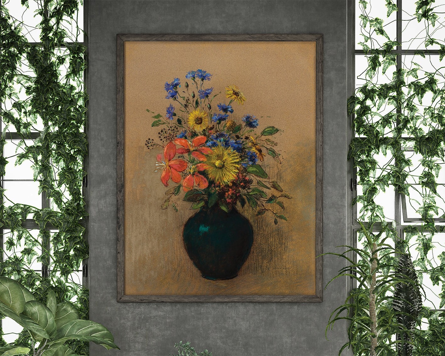 ルドン【野の花】 オディロン・ルドン「野の花」1905年-1908年頃（ヴィンター