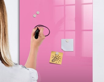 Pink Color Magnetic Board, Wall Organizer, Pink Mood Board, Wall Organizer Solid Color, Marker + Sponge