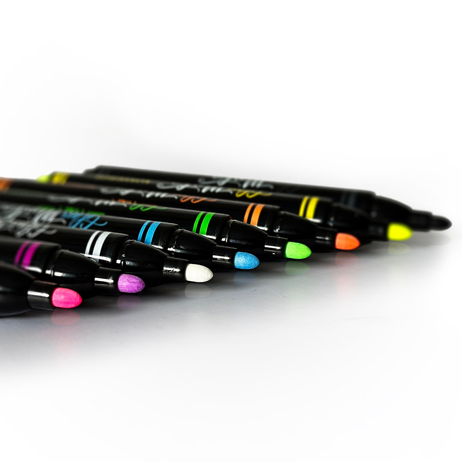 Pennarelli Per Lavagna FANTASTIC ChalkTastic, 8 Colori Fluo, Punta Reversibile 6mm E A Scalpello, A Gesso Liquido, Cancellabili A Secco