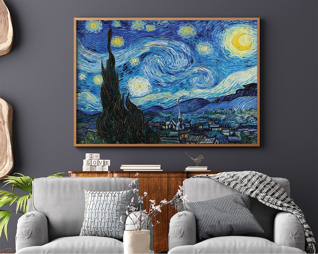 The Starry Night Print by Vincent Van Gogh #117 Famous Painting ...