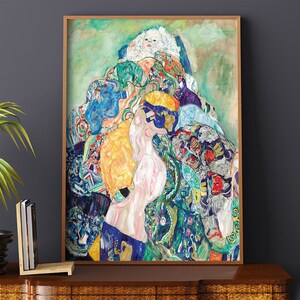 Baby by Gustav Klimt #179 Famous Painting, Painting Reproduction, Retro Poster, Green, Colorful, Fine Art Print, Museum Prints