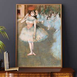 The Star Ca 1879 1881 By Edgar Degas Poster, White Premium Paper, Gray High-Quality Canvas, Retro Romanticism Art, Aesthetic #636