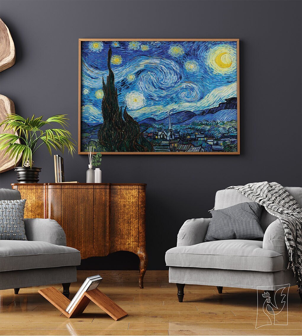 The Starry Night Print by Vincent Van Gogh #117 Famous Painting ...