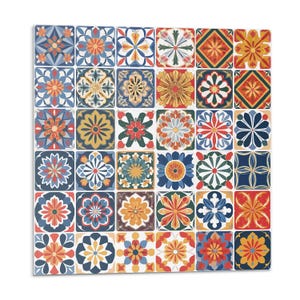 Mosaic Tile Patterns Tile Stickers, Yellow Self Adhesive Tiles, Tile Stickers, Texture PVC Wall Tiles, Wall Tile Stickers