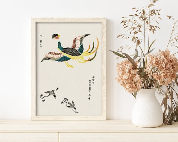 絵画 Girappy Japanese Art Print of Crane Taguchi Tomoki #413 Retro Poster