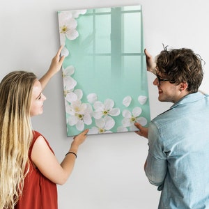 Flowering Flowers Magnetic Board, Command Center, Green Display Board, Wall Organizer Flowers and plants, Dry Erase Marker