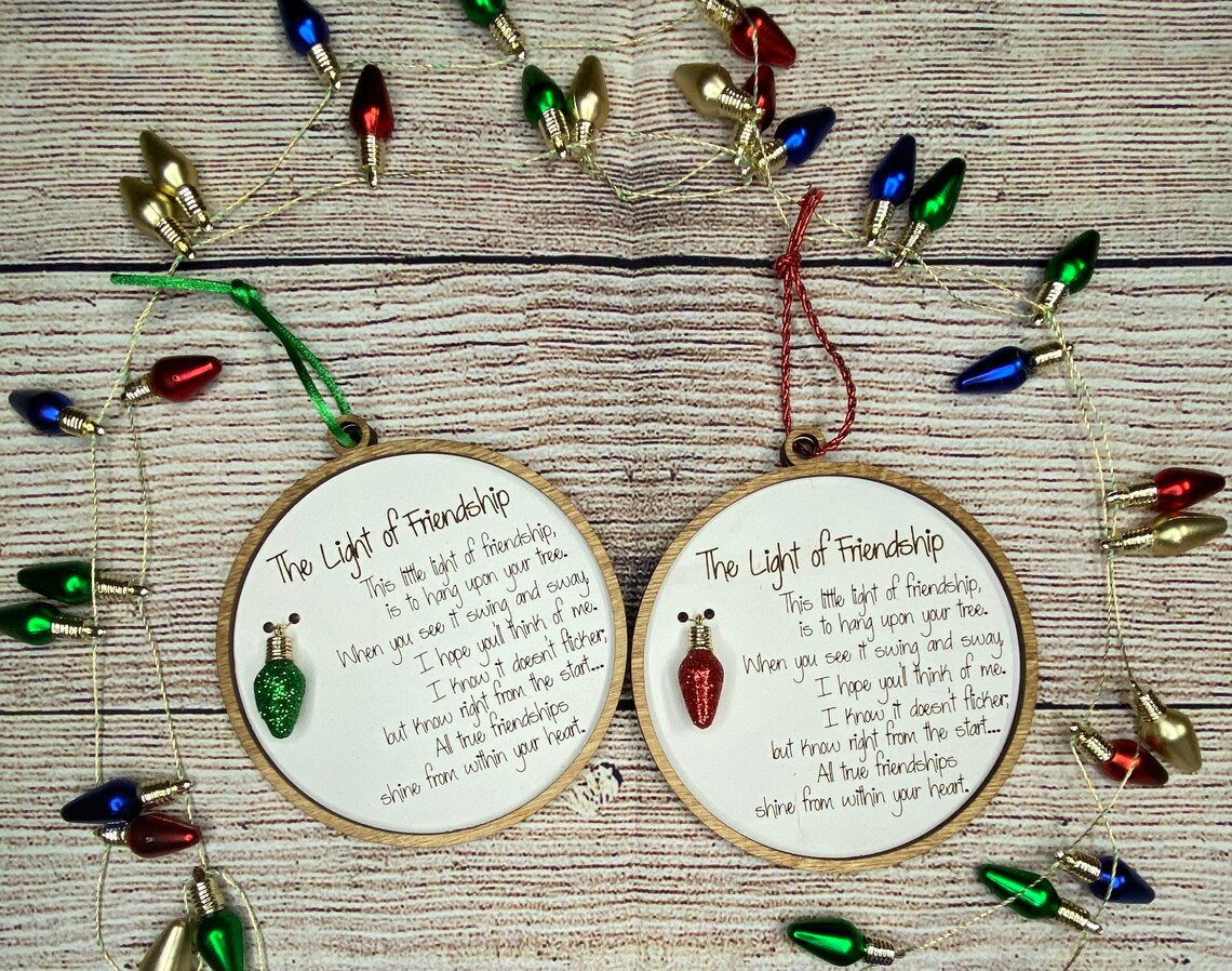 Light of Friendship Ornament Friendship Christmas Ornament Etsy