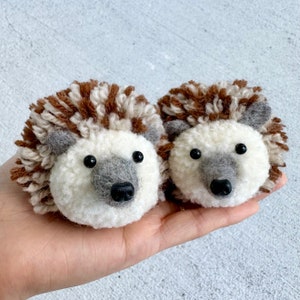 Hedgehog Figurine Decoration | Gift Hedgehog Wool Yarn Needle Felted | Christmas Gift Decorations | Cute Hedgehog Plush Handmade