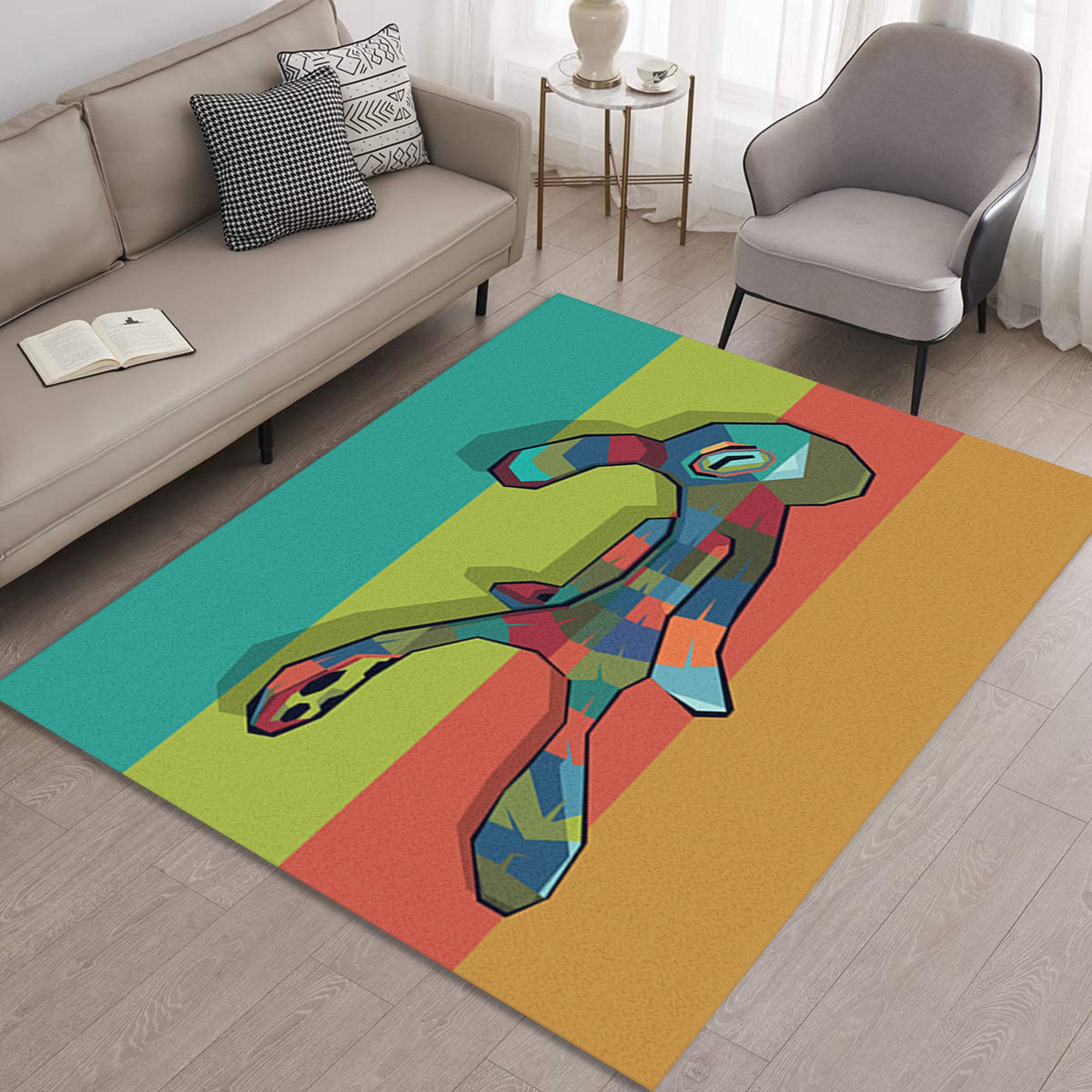 Bold and Brash Area Rug Pop Art Street Fashion Style Rug Etsy