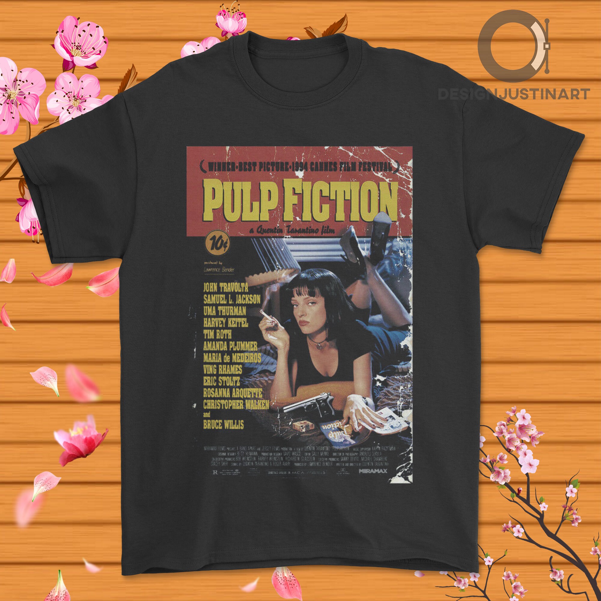 Pulp Fiction Licensed Movie T Shirt Hold Up Photo Men Plus Size T-Shirtspring Le - Foto 4