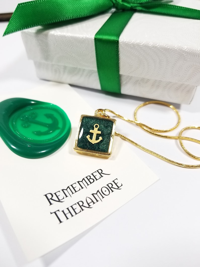 Remember Theramore Necklace World of Warcraft Inspired Deep Sea Emerald Green