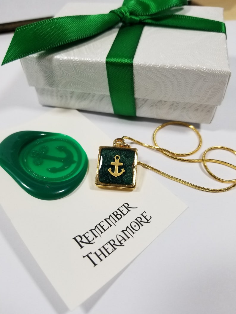 Remember Theramore Necklace World of Warcraft Inspired Deep Sea Emerald Green
