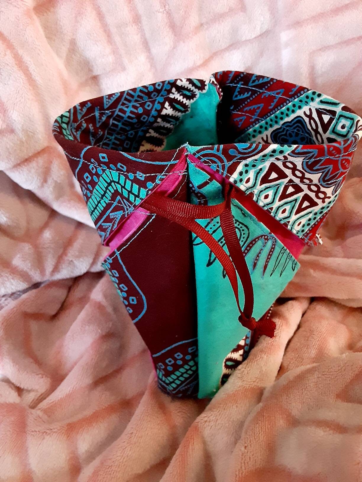 African Print Drawstring Bag Etsy