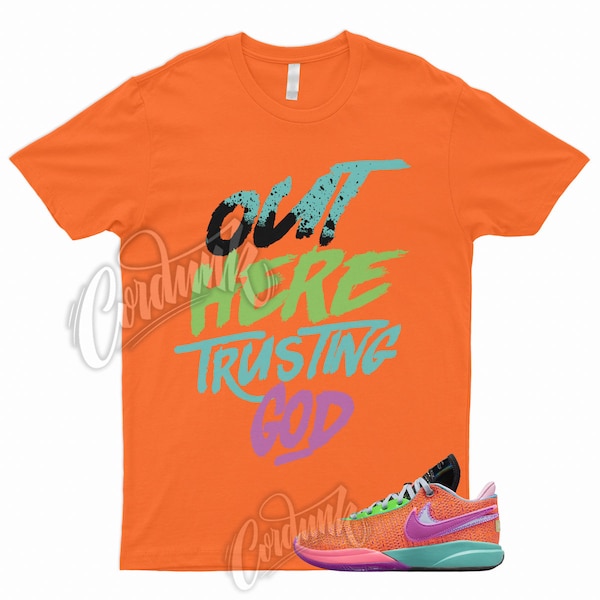 TG T Shirt to Match LeBron 20 Chosen 1 Total Orange Vivid Purple Green Punch