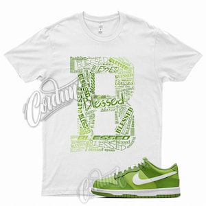 White BLESSED T Shirt for Dunk Chlorophyll GS Vivid Green St Patricks Day Max 90 Lucky 1