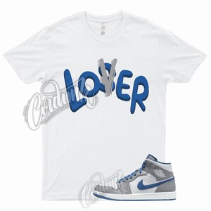 LO T Shirt for 1 Mid True Blue Cement Shadow Grey 3 Low High Dunk Air Force