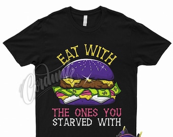 EAT T Shirt to Match Air More Uptempo '96 Court Purple Hyper Pink Multi Color 1