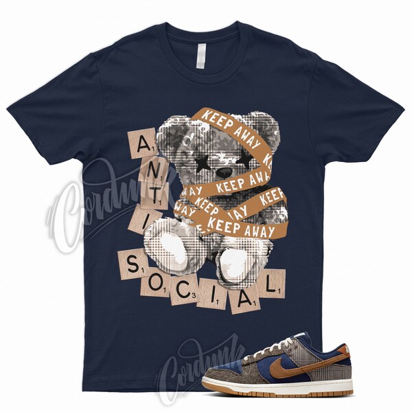 Dunk Low Tweed Corduroy T Shirt Midnight Navy Ale Baroque Brown Tartan Pale Ivory Plaid ANTI