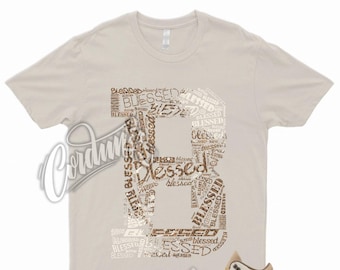 BLESSED T Shirt to Match 3 Palomino Orewood Brown Light Tan Elephant Print 1 Mid Low Dunk