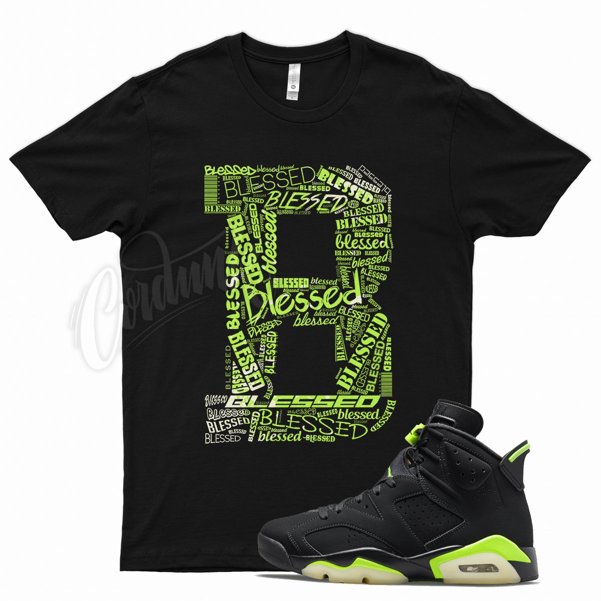 green and black jordan 6 outfit