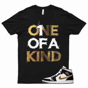 Mid 1 Metallic Gold Patent Black White NRG Top 3 Dunk High T Shirt To Match 1OAK