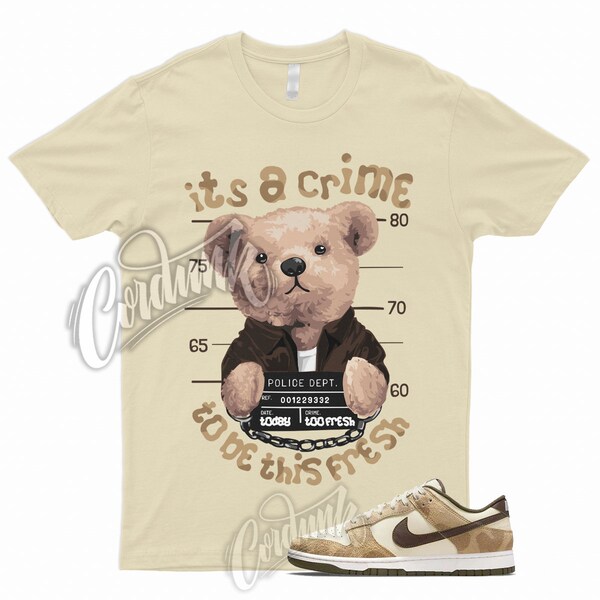 CRIME T Shirt for Dunk Low Animal Pack Giraffe Cheetah Beach Baroque Brown Sail 1