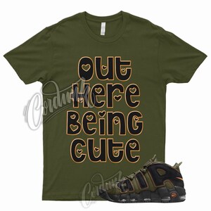 CUTE T Shirt for N Air More Uptempo Cargo Khaki Pecan Olive Orange VaporMax 1