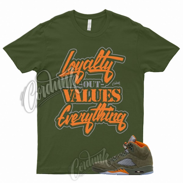 5 Olive Army Solar Orange Black Retro T Shirt Match LYLTY