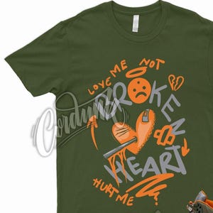 5 Olive Army Solar Orange Black Retro T Shirt Match BROKEN