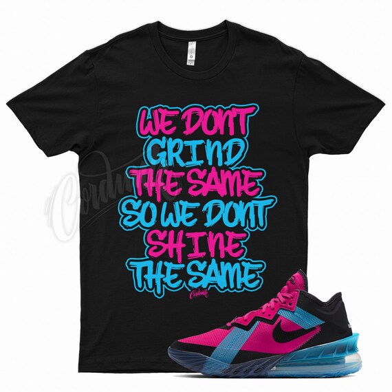 Black GRIND T Shirt to Match Lebron 18 Low Neon Nights Pink Teal Fireberry Fury South Beach Kicks Matched Flyknit Etsy