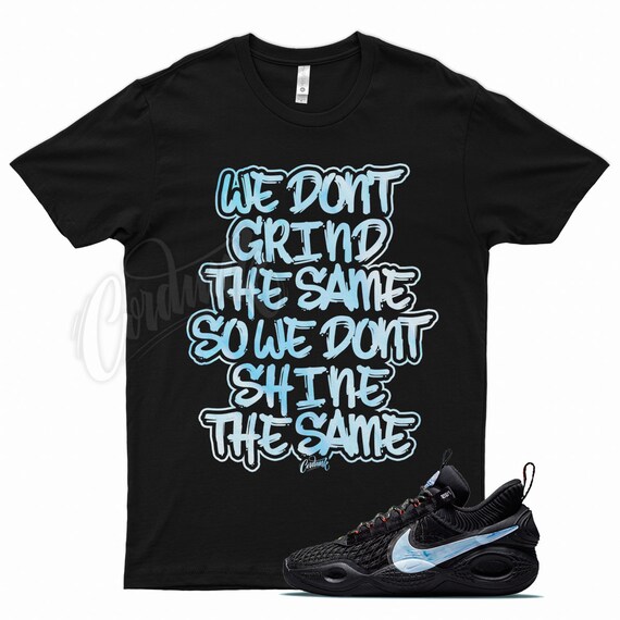 Black GRIND T Shirt to Match N Cosmic Unity Ghost Black White