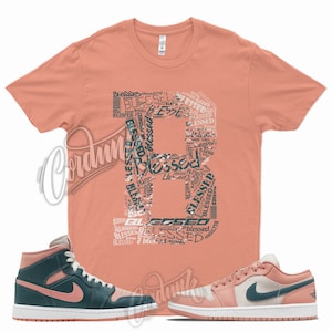 BLESSED T Shirt for 1 Low Light Madder Root Dark Teal Green Pink WMNS Mid Sneaker Match