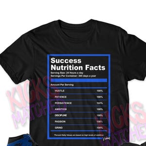 Black &quot; SUCCESS &quot; T Shirt to match N Foamposite Black Aurora Royal Game Hyper by Kicks Matched